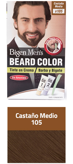 Bigen Men's Beard Color Castaño medio
