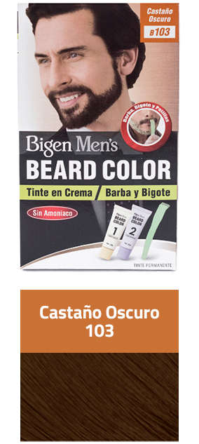 Bigen Men's Beard Color Castaño oscuro