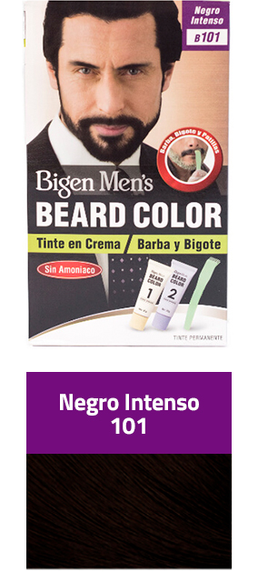 Bigen Men's Beard Color Negro intenso