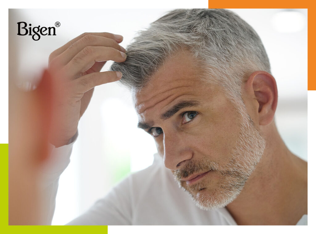 Tintes Bigen suaves con tu cabello fuertes con las canas